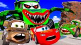 Lightning McQueen and Mater vs ZOMBIE MACK MONSTER ATTACK Pixar cars in  BeamNG.drive