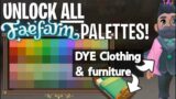 MEGA Guide to Color Palettes in Fae Farm – Dye your clothing!
