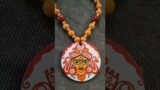 Maa Durga Face Painting on Terracotta Pendant #terracottajewellery
