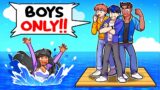 ONE GIRL on a BOYS ONLY RAFT!