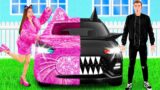 Pink Car vs Black Car Challenge | Funny Challenges by PaRaRa Challenge