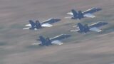 RAW: Blue Angels take off from Oakland International Airport for practice run