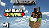 Starting A New Minecraft Journey One Block Survival Series Episode #1