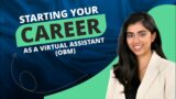 Starting your career as a virtual assistant (OBM)