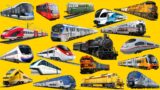 TRAIN and SUBWAY | Learn Railway Transport in English | Tram, Submarine, Train