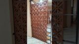 Terracotta clay jali interior design elevation #tiles #terracotta