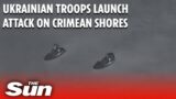 Ukrainian Special Forces on jetskis land on shores of Crimea to strike