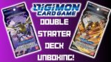 Unboxing the New Digimon TCG Starter decks ST 15 Dragon of Courage and ST 16 Wolf of Friendship!