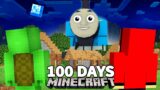We Survived 100 Days From THOMAS THE TANK in Minecraft Challenge – Super Maizen