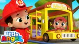 Wheels on the Bus + Firefighter Heroes to the Rescue | Best Cars & Truck Videos for Kids