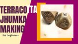 how to make terracotta jhumka- for beginners