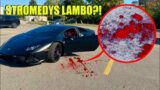 if you ever see a BLOOD TRAIL LEADING TO STROMEDY'S LAMBORGHINI… RUN AWAY IMMEDIATELY!! ( wtf)