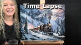 Learn How to Draw and Paint with Acrylics WINTER TRAIN-Easy Beginner Acrylic Painting Tutorial