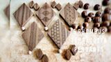 5 Rhombus shaped Terracotta pendants | Terracotta Jewellery | How it's made