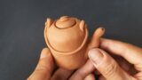 Amazing Miniature Pottery Project: How to Create a Terracotta Clay Water Kettle