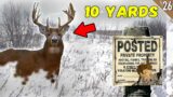 BIG Buck at 10 yards (Bow Hunting Single Digit Temps)