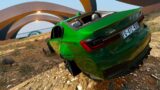 Cars vs Death Descent! BeamNG Drive Realistic Cars Crashes #19