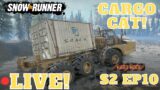 Cat With Unique Cargo Container Addon! Hard Mode LIVE!  Episode 10 Yukon Canada SnowRunner