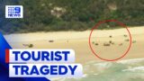 Fatal four-wheel drive crash on Sunshine Coast beach | 9 News Australia