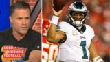 GMFB | "Jalen Hurts deserves to be NFL MVP"- Kyle Brandt on Eagles beat Chiefs 21-17, improve to 9-1
