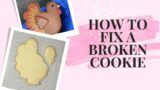 How to fix a broken sugar cookie with royal icing #cookiedecorating #royalicing #tipsandtricks