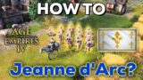 How to play Jeanne d'Arc Fast Feudal Level 3 Hero in Season 6 AOE4?