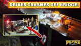 Incredible Rescue – Car Crashes 250' Off Bridge!