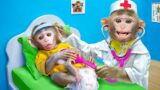 KiKi Monkey doctor checkup for Naughty Baby at the hospital | KUDO ANIMAL KIKI