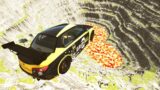 Leap Of Death Car Jumps & Falls Into Hot Lava – BeamNG.drive #545