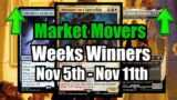 MTG Movers Of The Week! Nov 5th – Nov 11th | LOTR and Commander Cards Move! Dinosaurs on a Spaceship