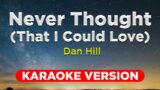 NEVER THOUGHT (That I Could Love) | KARAOKE VERSION with lyrics