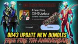 OB43 – FREE FIRE NEW LEGENDARY BUNDLE REVIEW | Free Fire 7TH Anniversary bundles | Evo P90 Skin