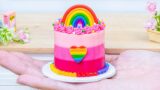 Pink Cake | Miniature Pink Rainbow Cake Decorating | 1000+ Miniature Cake Ideas By Cakes King