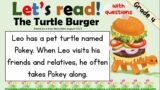 READING COMPREHENSION | GRADE 4 | PRACTICE READING / WITH QUESTIONS  / TURTLE BURGER