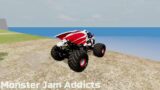 RED DRAGON Monster Jam in Wild Decent of Destruction and Death BeamNG Drive #92