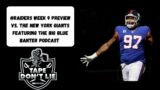 #Raiders Week 9 preview vs. the New York Giants featuring the Big Blue Banter Podcast
