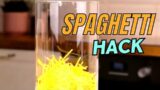 Spaghetti Hack / tricks to broken spaghetti into Pieces / diy hacks / food hacks