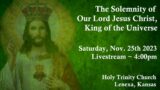 Thirty-Third Sunday in Ordinary Time :: Saturday, Nov 18th 2023 4:00pm
