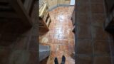 This terracotta floor is 54 years old and has never been professionally cleaned.