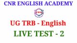 UG TRB Live Test – 2