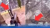 Ukraine forces blast Russian foxhole with grenades and heavy machine gun fire in Kreminna forest