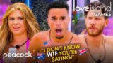 Unseen Bits | It’s a Love/Hate Relationship with Accents in the Villa | Love Island Games on Peacock