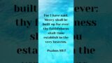 Verse of the day Psalms 89:2 |#shorts