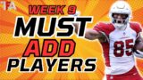 Week 9 MUST ADD Waiver Wire Pickups | Fantasy Football Advice 2023