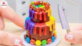 Yummy Miniature Chocolate Cake | Tiny Chocolate Cake Decorating with M&M Candy ~ Lotus Cakes