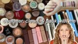 eyeshadow declutter + satisfying makeup chores… LET'S RESET!