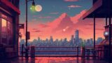 sunset over lofi city – lofi chill day [Listen to it to escape from a hard day]