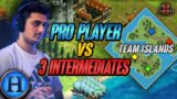 1 Pro vs 3 Intermediate Players ON TEAM ISLANDS | AoE2