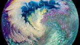 #199- “ Dreamscape “ straight pour technique with clouds in Fluid Art.