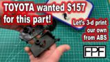 3D Printed ABS Car Parts – Corolla Fuel and Trunk Release